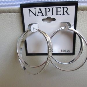 Silver Hoop Earrings - NEW